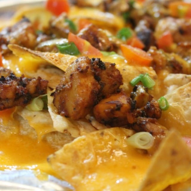 Blackened Chicken Nachos.