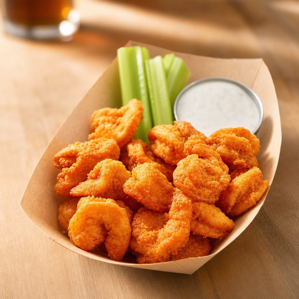 Buffalo Shrimp Basket.