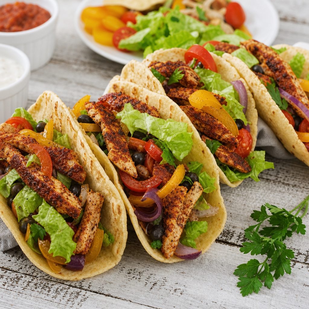Blackened Chicken Tacos.