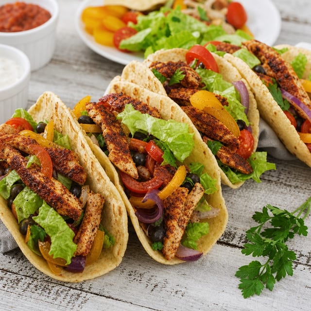 Blackened Chicken Tacos.