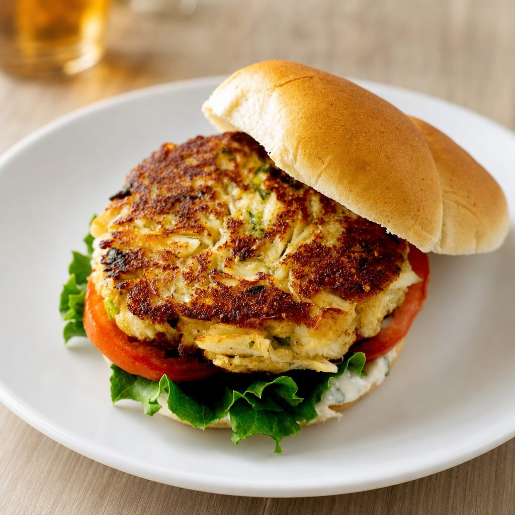 Riverside Jumbo Lump Crab Cake Sandwich.