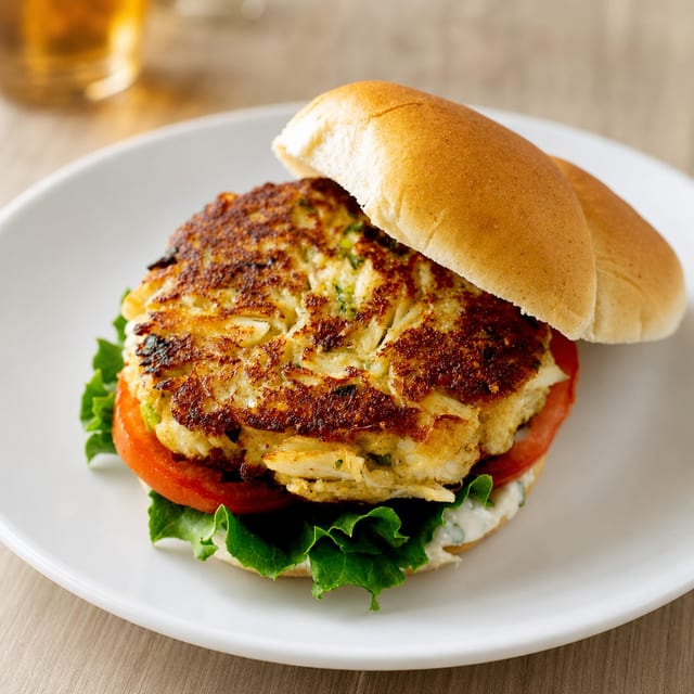 Riverside Jumbo Lump Crab Cake Sandwich.
