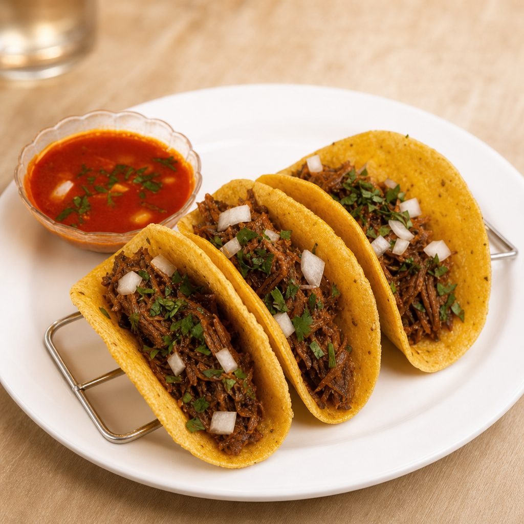 Birria Carne Tacos.
