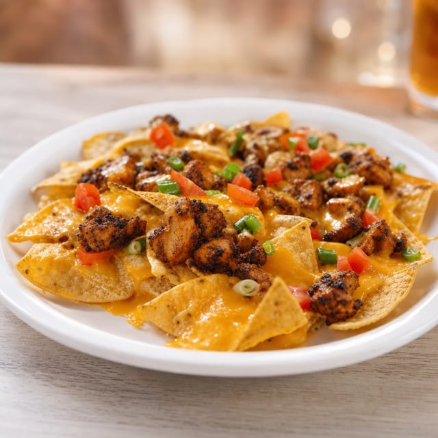 Blackened Chicken Nachos.