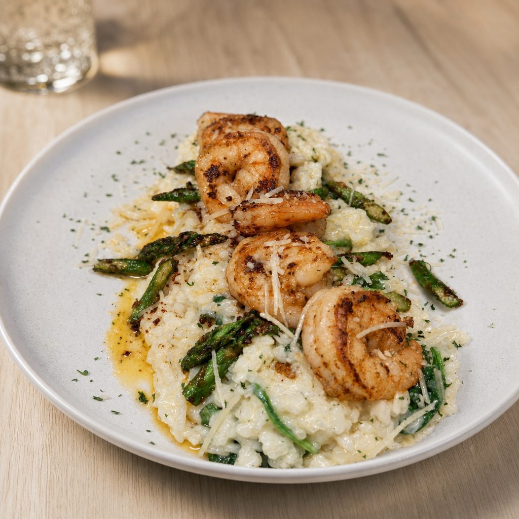 Cajun Shrimp Risotto.