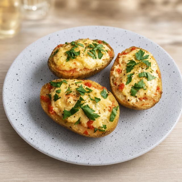 Loaded Broiled Potato Skins.