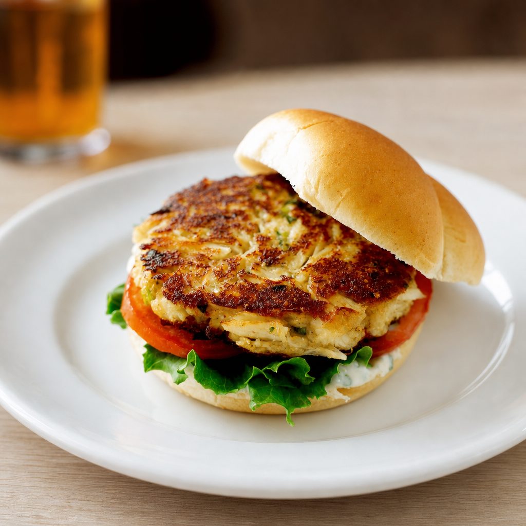 Crab Cake Sandwich.