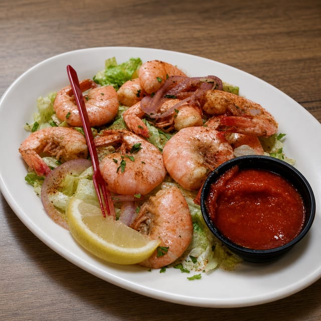 Steamed Shrimp.