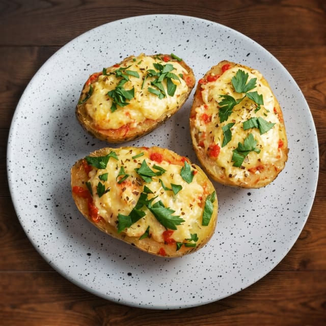 Loaded Broiled Potato Skins.
