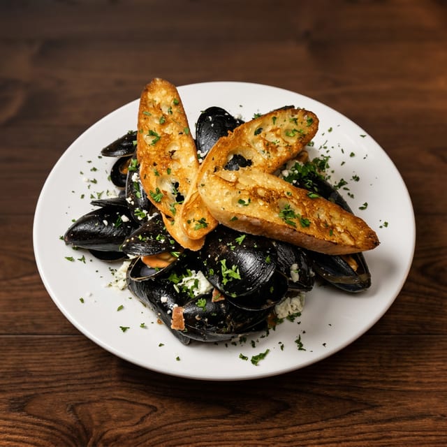 Steamed Mussels.