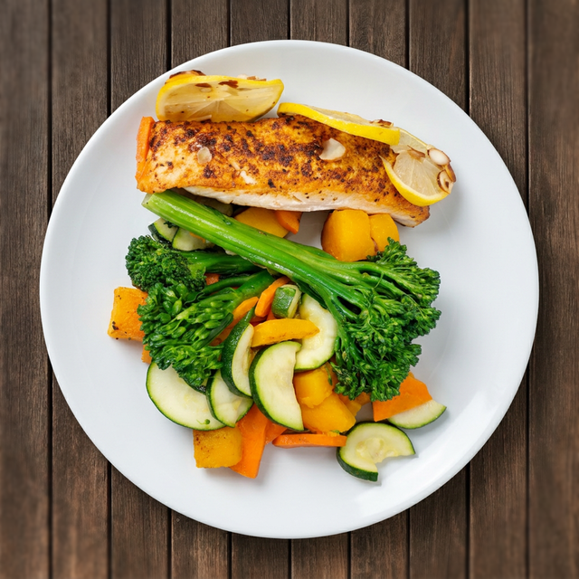 Salmon almondine.