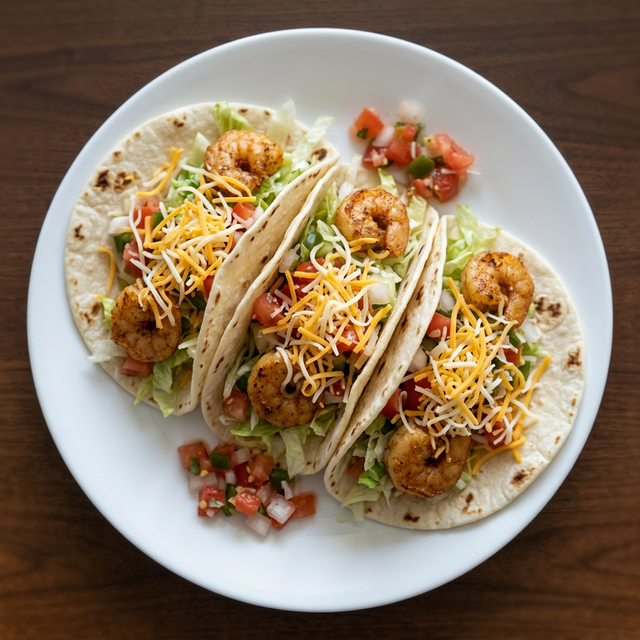 Island Shrimp Tacos.